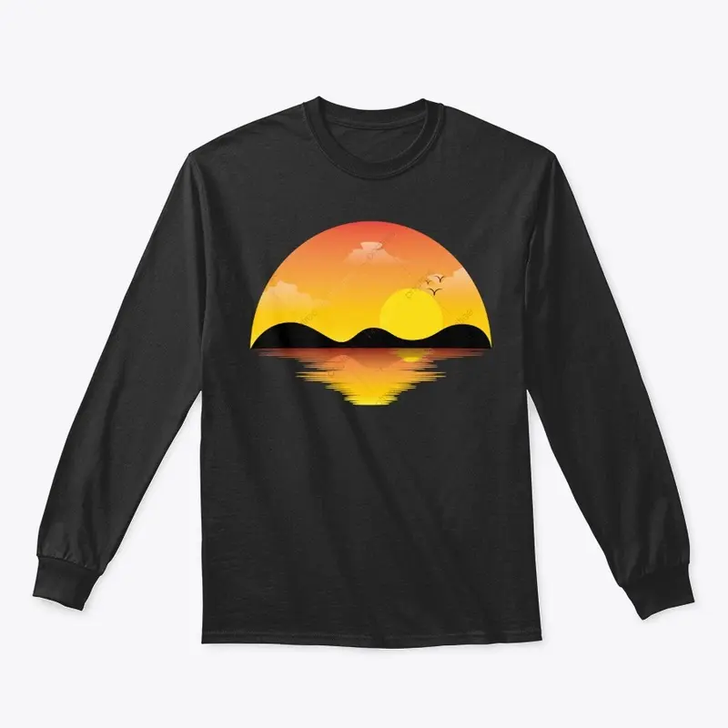 Summer T-shirt Sun Set View